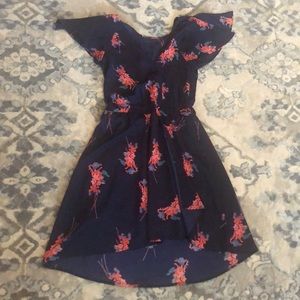 Navy floral dress